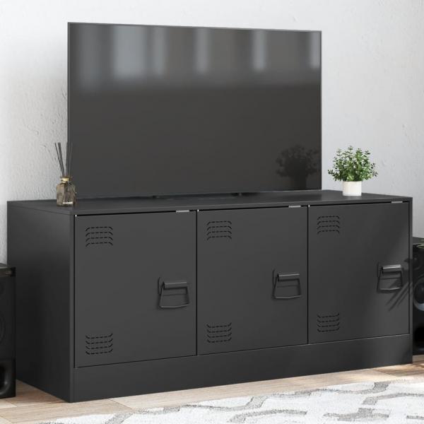 ARDEBO.de - TV-Schrank Schwarz 99x39x44 cm Stahl