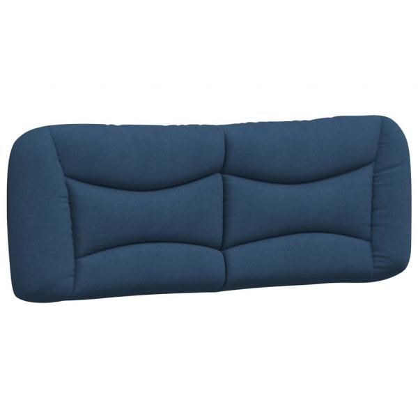 Bett mit Matratze Blau 140x190 cm Stoff