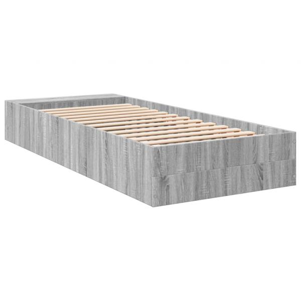 Bettgestell Grau Sonoma 90x190 cm Holzwerkstoff