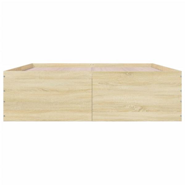 Bettgestell Sonoma-Eiche 150x200 cm Holzwerkstoff