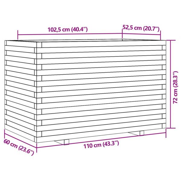 Pflanzkübel 110x60x72 cm Massivholz Douglasie