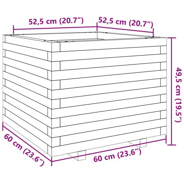 Pflanzkübel 60x60x49,5 cm Kiefernholz Imprägniert