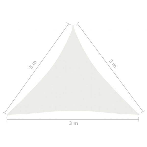 Sonnensegel 160 g/m² Weiß 3x3x3 m HDPE  