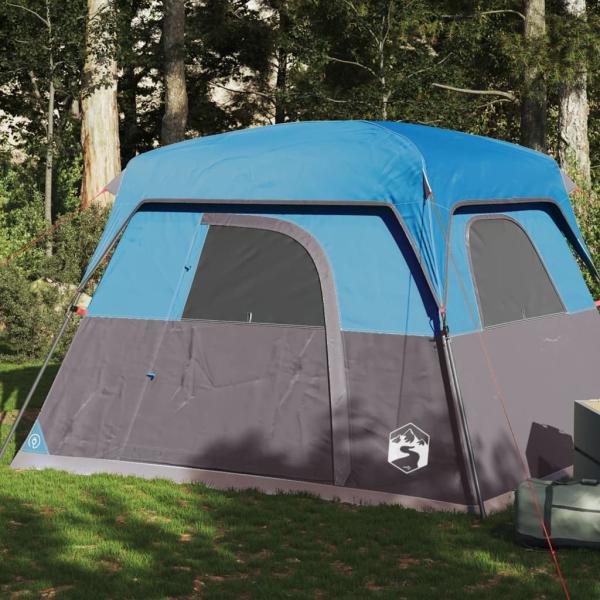 ARDEBO.de - Campingzelt 4 Personen Blau Wasserdicht