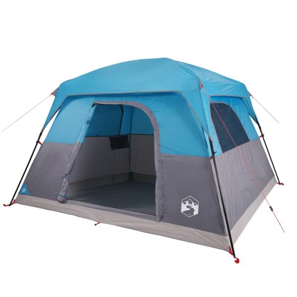 Campingzelt 4 Personen Blau Wasserdicht