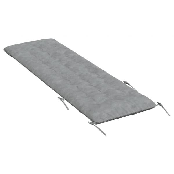 Sonnenliegen-Auflage Grau 160x50x10 cm Wildleder-Optik