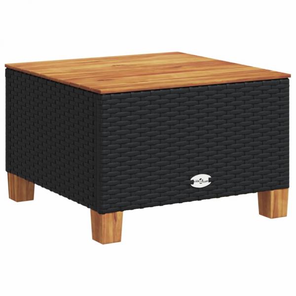 5-tlg. Garten-Sofagarnitur mit Kissen Schwarz Poly Rattan