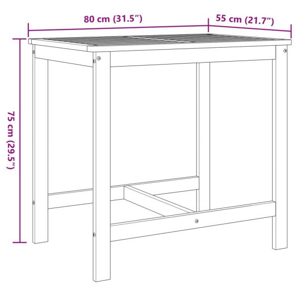 3-tlg. Balkonmöbel-Set Massivholz Akazie