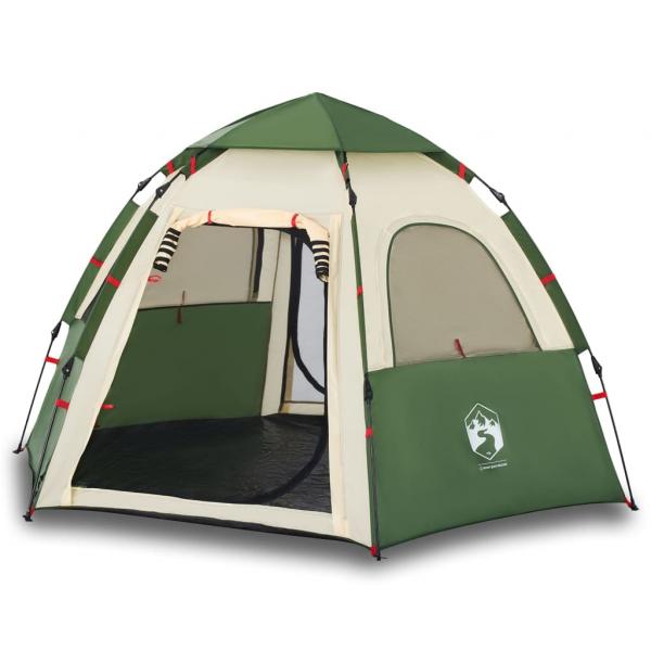 Campingzelt 4 Personen Grün Quick Release