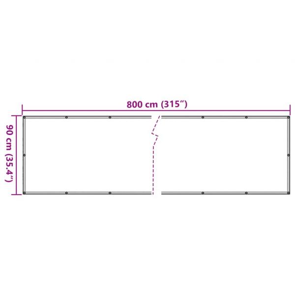 Garten-Sichtschutz Steinoptik 800x90 cm PVC