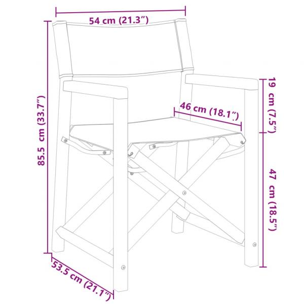 Klappbare Gartenstühle 2 Stk. Cremeweiß Stoff