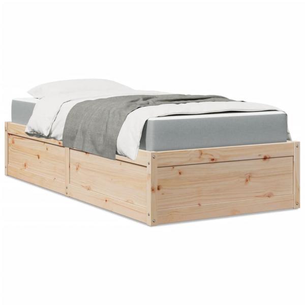 ARDEBO.de - Bett mit Matratze 90x200 cm Massivholz Kiefer