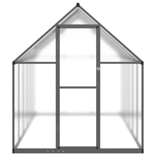 Gewächshaus mit Fundamentrahmen Anthrazit 334x169x195 cm Alu