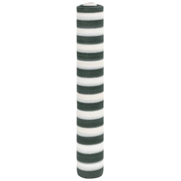 ARDEBO.de - Zaunblende Grün und Weiß 1x25 m HDPE 75 g/m²