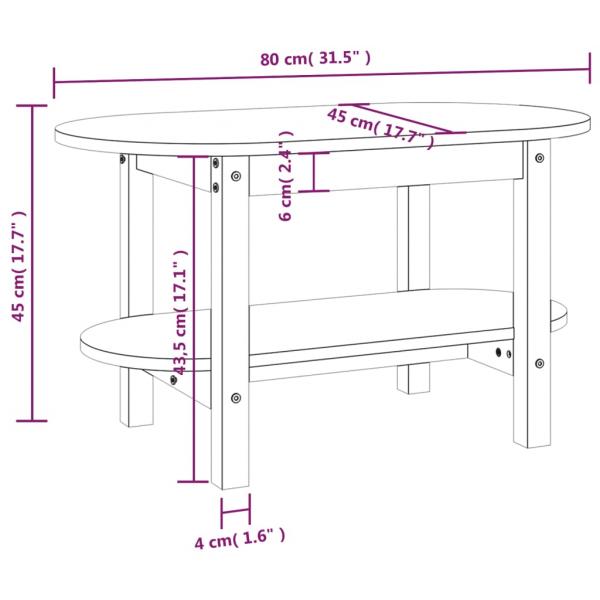 Couchtisch 80x45x45 cm Massivholz Kiefer