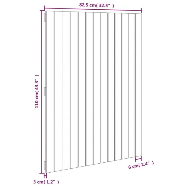 Wand-Kopfteil Honigbraun 82,5x3x110 cm Massivholz Kiefer