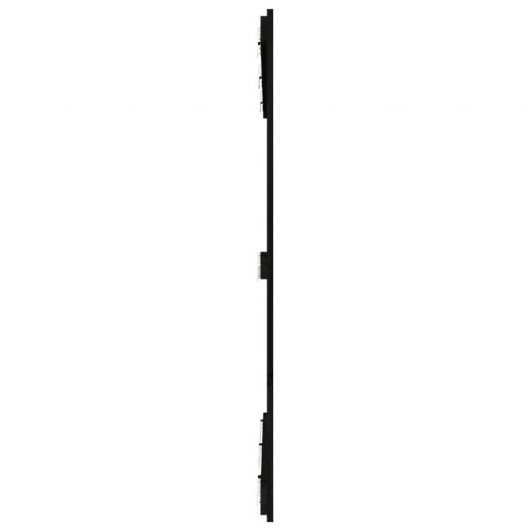 Wand-Kopfteil Schwarz 146,5x3x110 cm Massivholz Kiefer