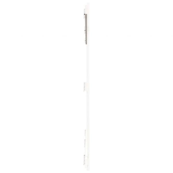 Wand-Kopfteil Weiß 204x3x110 cm Massivholz Kiefer