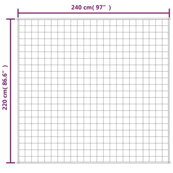 Gewichtsdecke Grau 220x240 cm 11 kg Stoff