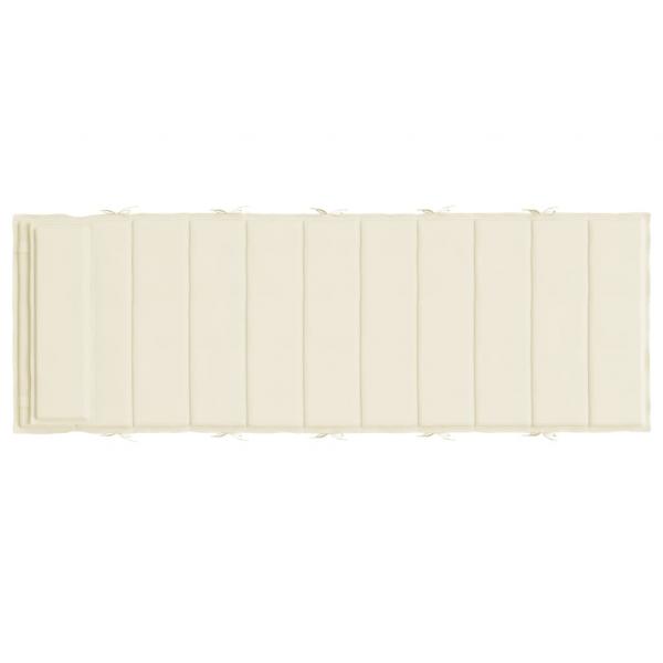 Sonnenliegen-Auflage Creme 180x60x3 cm Oxford-Gewebe