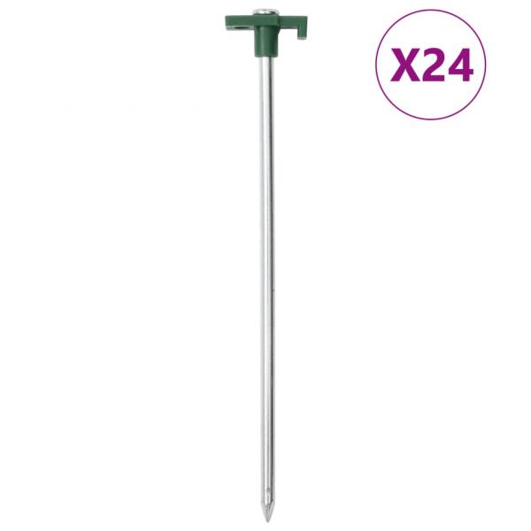 ARDEBO.de - Zeltheringe 24 Stk. 25 cm 7 mm Verzinkter Stahl und PP