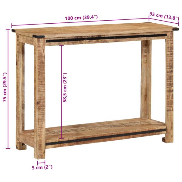 Konsolentisch 100x35x75 cm Massivholz Mango