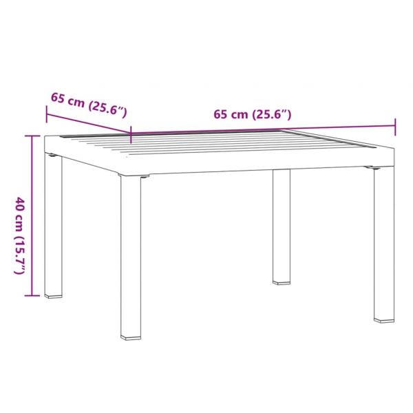 Garten-Couchtisch Schwarz 65x65x40 cm Aluminium