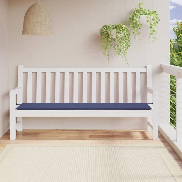 ARDEBO.de - Gartenbank-Auflage Marineblau 200x50x3 cm Oxford-Gewebe