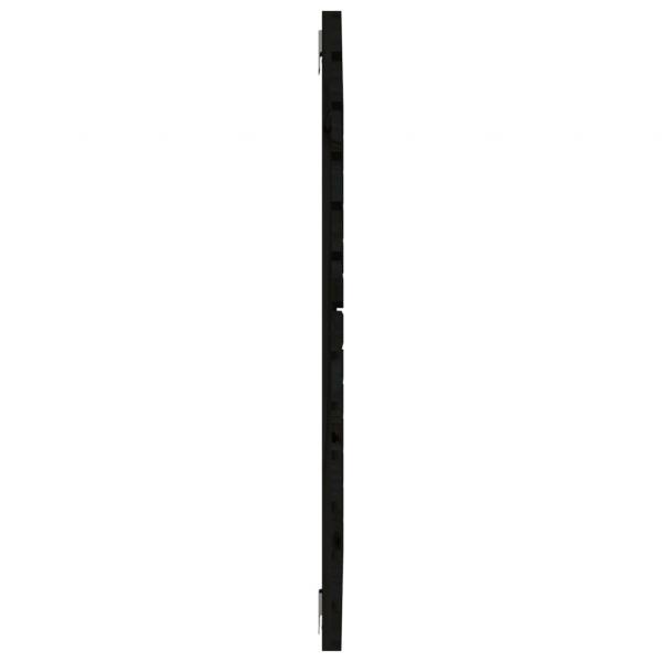 Wand-Kopfteil Schwarz 106x3x91,5 cm Massivholz Kiefer