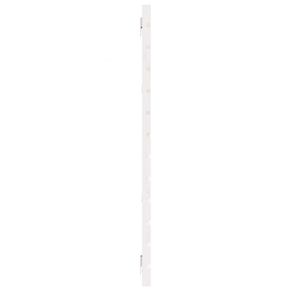 Wand-Kopfteil Weiß 206x3x91,5 cm Massivholz Kiefer