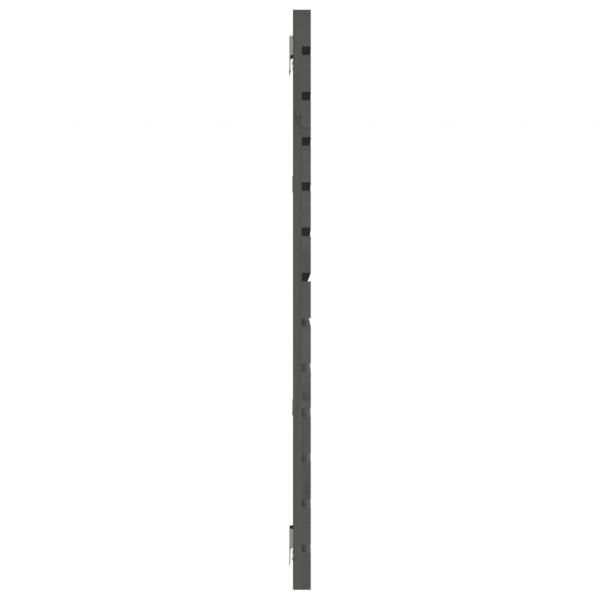 Wand-Kopfteil Grau 206x3x91,5 cm Massivholz Kiefer