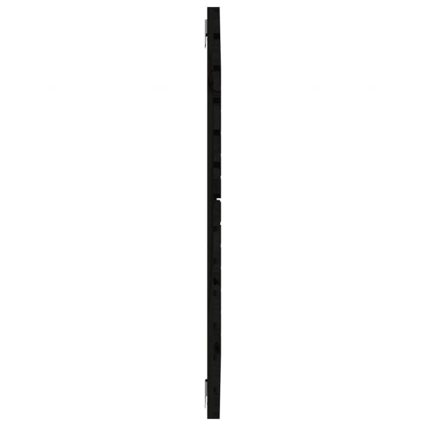 Wand-Kopfteil Schwarz 146x3x91,5 cm Massivholz Kiefer