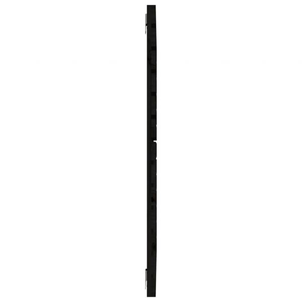 Wand-Kopfteil Schwarz 141x3x91,5 cm Massivholz Kiefer