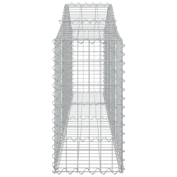 Gabione mit Hochbogen 200x30x60/80 cm Verzinktes Eisen