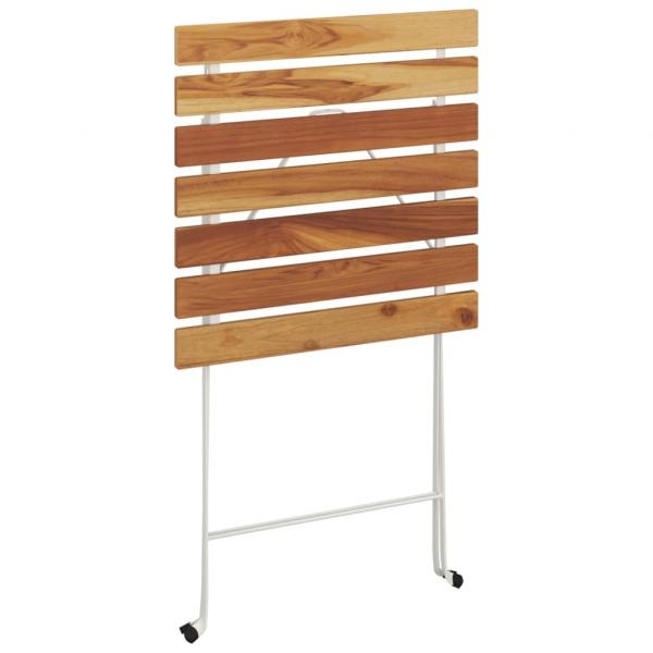 Bistrotisch Klappbar 55x54x71 cm Massivholz Akazie und Stahl