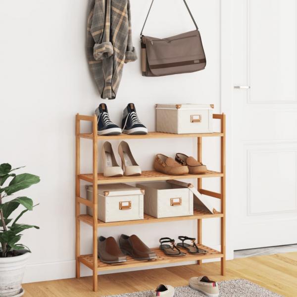 ARDEBO.de - Schuhregale 2 Stk. 69x27x41 cm Massivholz Nussbaum