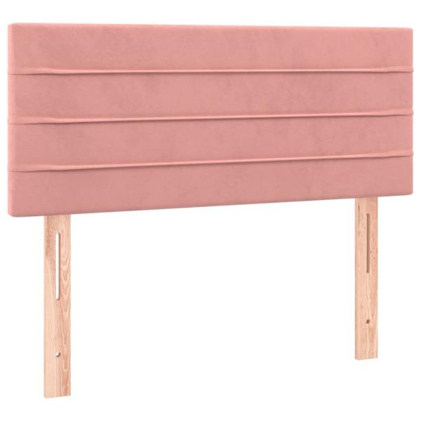 Boxspringbett mit Matratze Rosa 100x200 cm Samt