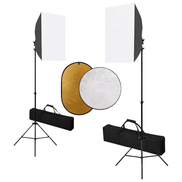 ARDEBO.de - Fotostudio-Set mit Softboxen und Reflektor