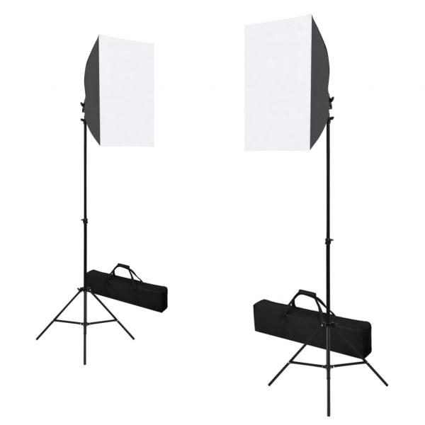 Fotostudio-Set mit Softboxen und Reflektor