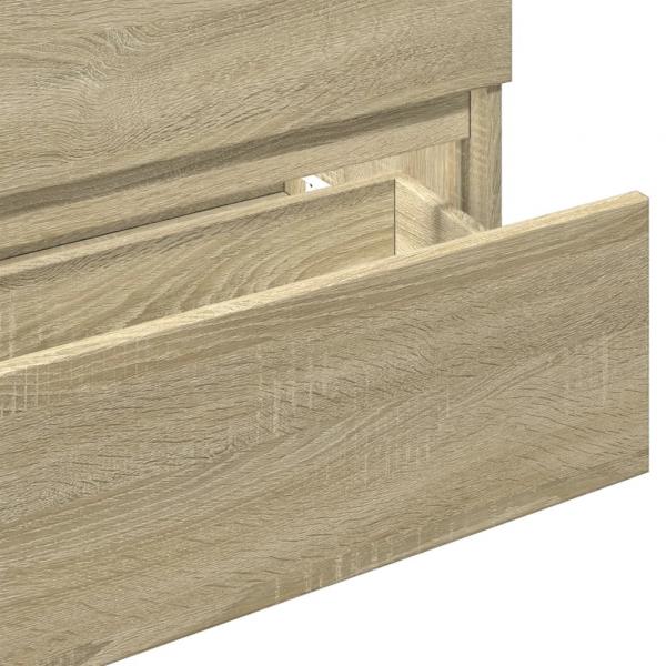 Waschbeckenunterschrank Sonoma-Eiche 80x38,5x45cm Holzwerkstoff