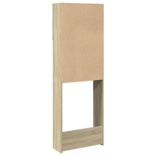 Waschmaschinenschrank Sonoma-Eiche 64x25,5x190 cm Holzwerkstoff