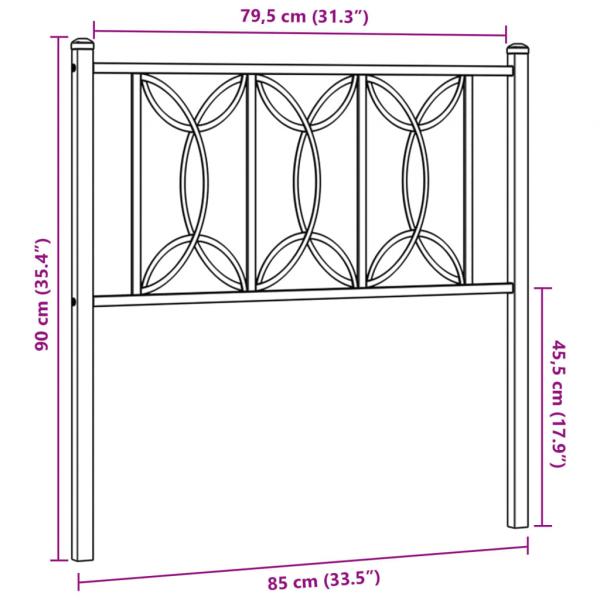 Kopfteil Metall Weiß 80 cm