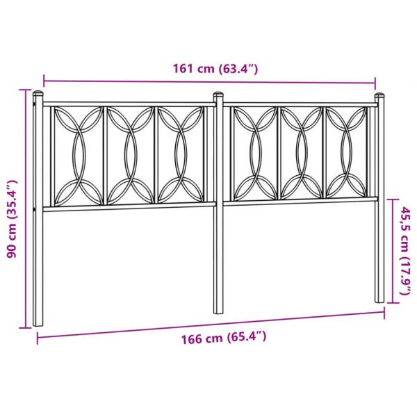 Kopfteil Metall Weiß 160 cm