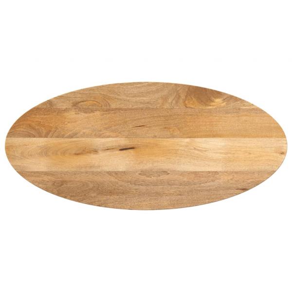 ARDEBO.de - Tischplatte 140x50x2,5 cm Oval Massivholz Mango