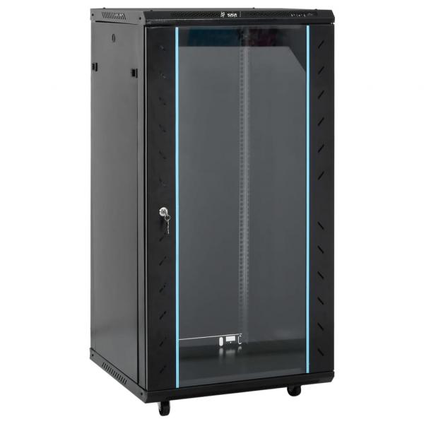 ARDEBO.de - 22U Netzwerkschrank auf Rollen 19" IP20 60x60x120 cm