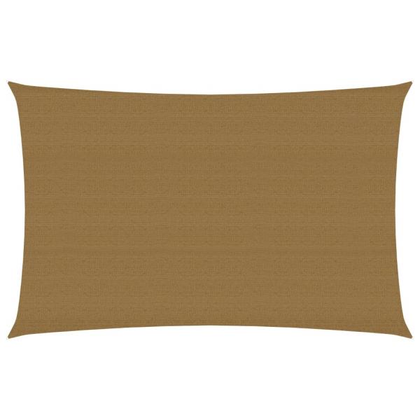 ARDEBO.de - Sonnensegel 160 g/m² Taupe 6x8 m HDPE