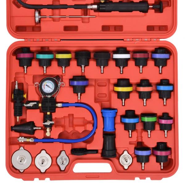 28-tlg. Drucktester Werkzeugset für Kühlsysteme  