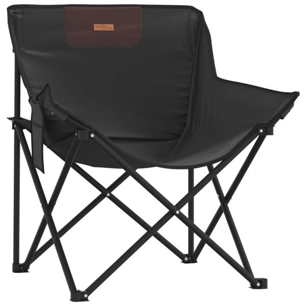 Campingstühle 2 Stk. mit Tasche Klappbar Schwarz