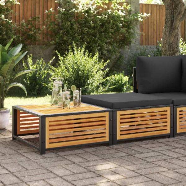 ARDEBO.de - Gartentisch mit Hocker Massivholz Akazie