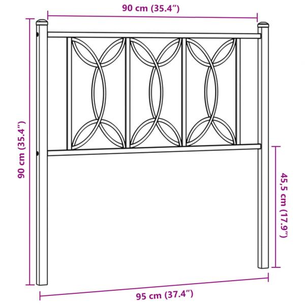 Kopfteil Metall Weiß 90 cm